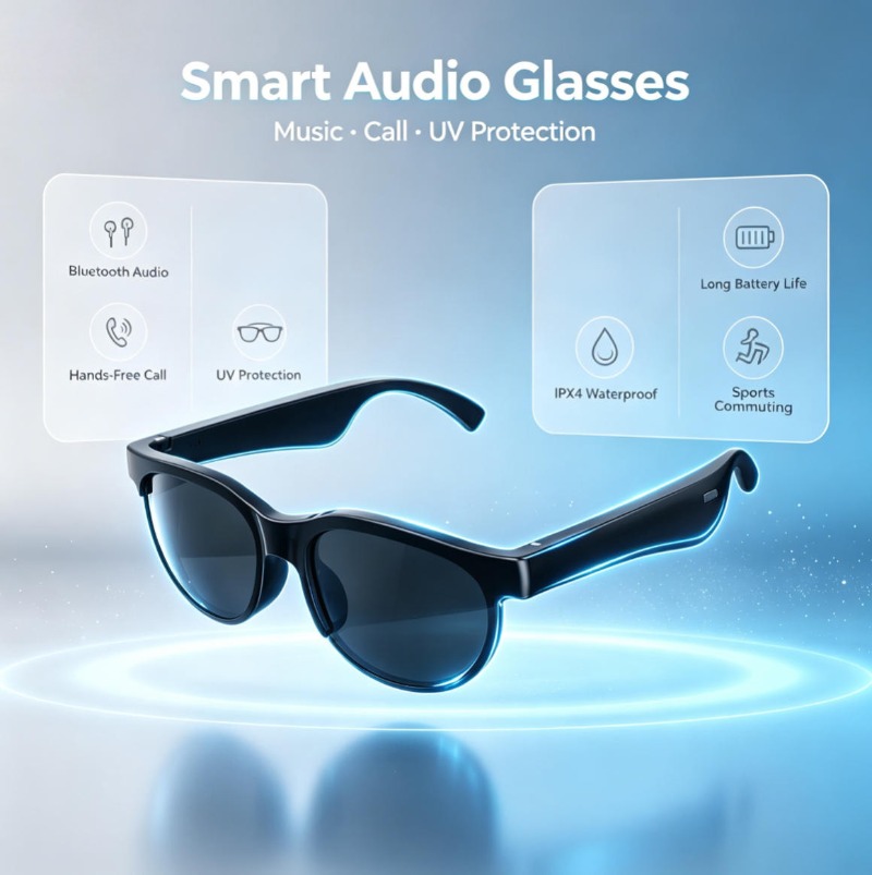 Smart Glasses Lens - Occhiali da Sole Audio Intelligenti con